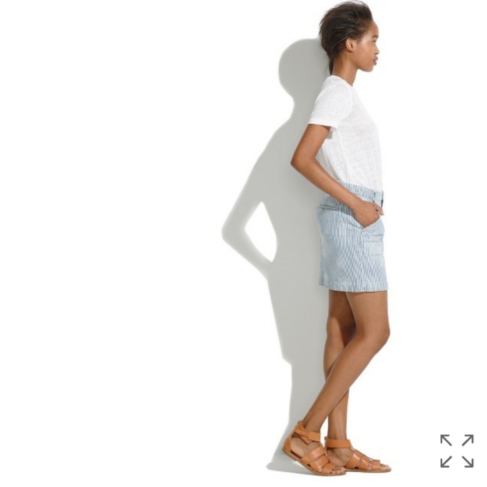Madewell walker mini railroad stripe skirt